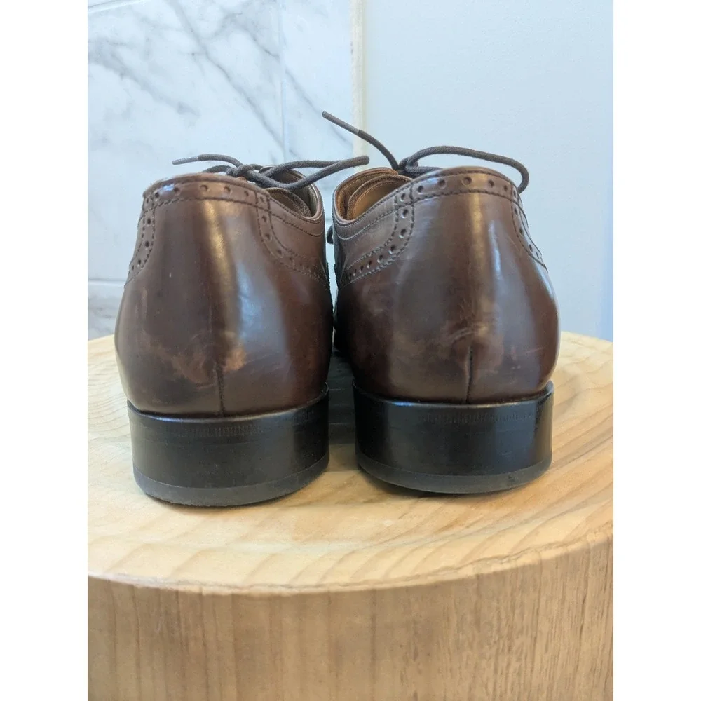 Allen Edmonds Siena Brown Leather‎ Wingtip Oxford Dress Shoes Mens Size 12 D